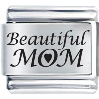 Italian Charms - family beautiful mom laser italian charm bracelets Image.