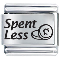 Italian Charms - phrase spent less laser italian charm bracelets Image.