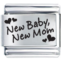 Italian Charms - family new baby, new mom laser italian charm bracelets Image.