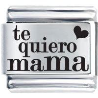 Italian Charms - family te quiero mama laser italian charm bracelets Image.