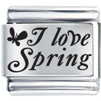 Italian Charms - season i love spring laser italian charm bracelets Image.