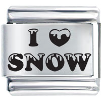 Italian Charms - season i love snow laser italian charm bracelets Image.