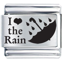 Italian Charms - season i love the rain laser italian charm bracelets Image.