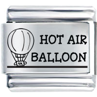 Italian Charms - words hot air balloon laser italian charm bracelets Image.