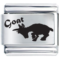 Italian Charms - animal goat laser italian charm bracelets Image.
