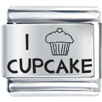 Italian Charms - food i love cupcake laser italian charm bracelets Image.