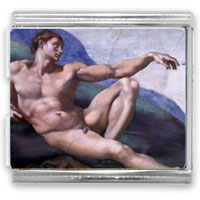 Italian Charms - creation of adam mega italian charm Image.