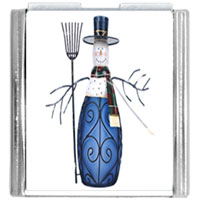 Italian Charms - tall snowman mega italian charm Image.