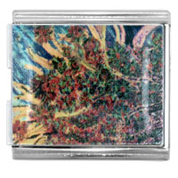 Italian Charms - flower painting mega italian charm Image.