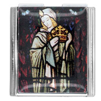 Italian Charms - saint with crown mega italian charm Image.