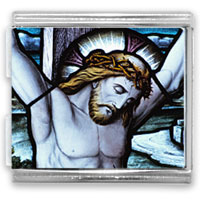 Italian Charms - jesus on cross mega italian charm Image.
