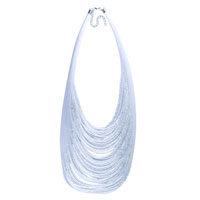 Necklaces - white acrylic beaded necklace Image.