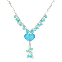 Murano Glass Jewelry - light blue necklace Image.