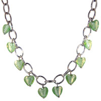Murano Glass Jewelry - green necklace Image.