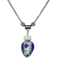 Necklaces - blue teardrop necklace Image.
