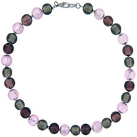 Murano Glass Jewelry - rose pink necklace Image.