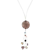 Murano Glass Jewelry - purple multi dangle murano glass necklace Image.