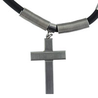 Pendants - stainless steel large cross choker necklace Image.
