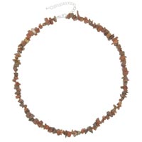 Necklaces - poppy jasper stone chip necklace beaded Image.