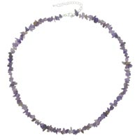 Necklaces - stone chip amethyst beaded necklace Image.