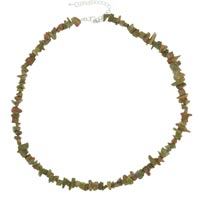 Necklaces - stone chip unakite necklace Image.