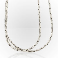 Sterling Silver Jewelry - snake textured necklace Image.