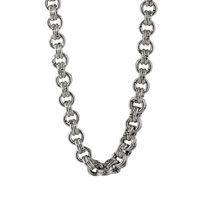 Sterling Silver Jewelry - double hoop necklace Image.