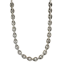 Sterling Silver Jewelry - sterling silver hoop necklace Image.