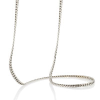 Sterling Silver Jewelry - thin flat snake necklace Image.