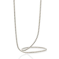 Sterling Silver Jewelry - thin rope lace necklace Image.