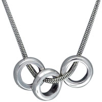Sterling Silver Jewelry - silver sterling ringed necklace Image.