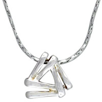 Sterling Silver Jewelry - triangular symbol necklace Image.