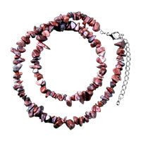 Necklaces - black&amp;nbsp; semi precious chip stone necklace bead Image.