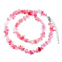 Necklaces - stylish semi precious chip stone necklace bead Image.