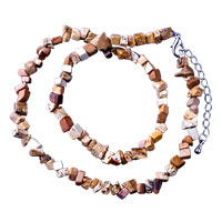 Necklaces - sand rock semi precious chip stone necklace bead Image.