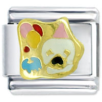 Italian Charms - birthday pug italian charm Image.