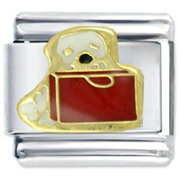 Italian Charms - pug shopping italian charm Image.