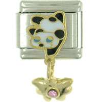Italian Charms - panda dangle italian charm Image.