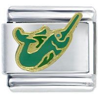 Italian Charms - blue green swordfish italian charm Image.