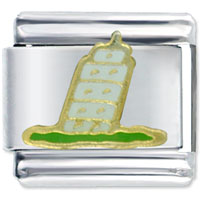 Italian Charms - white leaning tower of pisa italian charm Image.