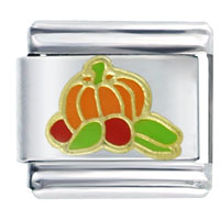 Italian Charms - pumpkin harvest italian charm Image.