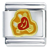 Italian Charms - smile winged heart italian charm Image.