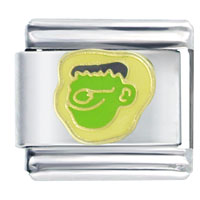 Italian Charms - green frankenstein italian charm Image.