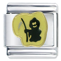 Italian Charms - halloween grim reaper italian charm Image.