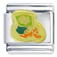 Italian Charms - st patrick leprechaun clothes italian charm Image.