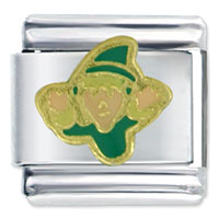 Italian Charms - gold plated wizard of oz scarecrow italian charm Image.