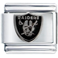 Italian Charms - nfl oakland raiders football licensed italian charm Image.
