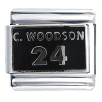 Italian Charms - nfl c woodson #24 sports italian charm Image.