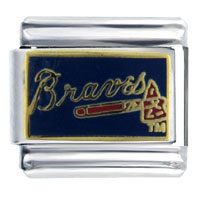 Italian Charms - mlb atlanta braves text sports italian charm Image.