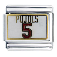 Italian Charms - mlb pujols #5 licensed italian charm Image.